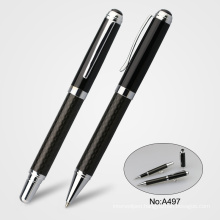 High Quality luxury Gift Carbon Fiber Ball Point Pen With Customized Logo